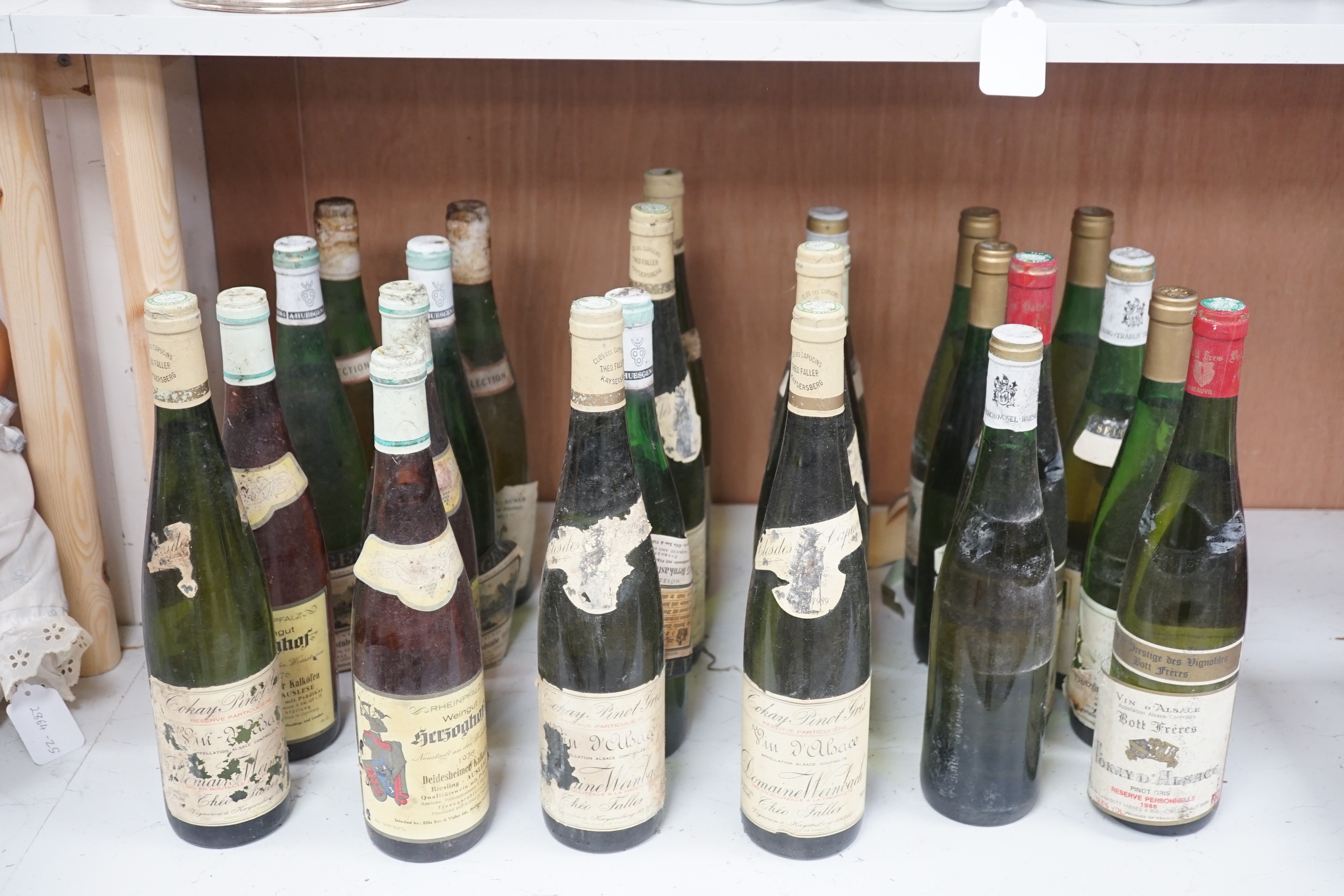 24 bottles of assorted French and German white wine